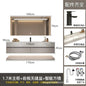 Modern Floating Vanity Bathroom Slate Integrated Basin Wall Mounted Bathroom Storage Cabinet Single Set Bathroom Vanity Sink Set