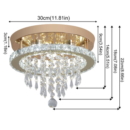 Luxury Crystal Chandelier Lustre Design Gold Modern Led Ceiling Light  Living Room Bedroom Hanging Lamp LightingFixture