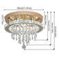 Luxury Crystal Chandelier Lustre Design Gold Modern Led Ceiling Light  Living Room Bedroom Hanging Lamp LightingFixture