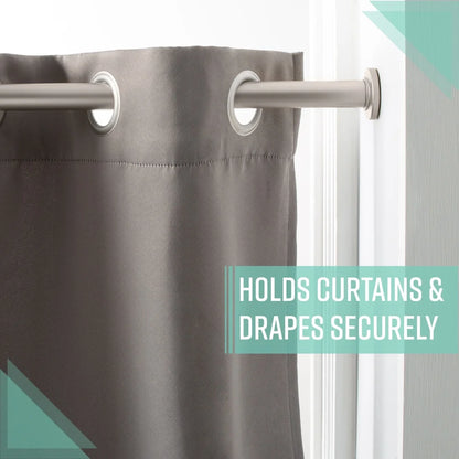Adjustable Steel Curtain Tension Rod No Tools Installation Easy Extendable Shower Curtain Rod Secure Hold