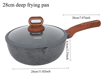 Ceramic Cookware Sets Pots and Pans Set Nonstick  Induction Cookware Kitchen Cooking Set with Frying Pans Set