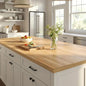 Kitchen Island Butcher Block Countertop – 6T Solid Birch Wood Slab Uninished Butcher Block Island Top or Kitchen Countertop, Din