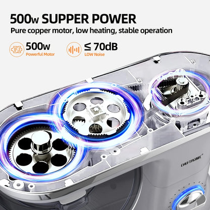 1pc Stand Mixer, 5.5QT Tilt-Head Electric Household food processors - 500W 6+P Speed, home appliance, US Plug