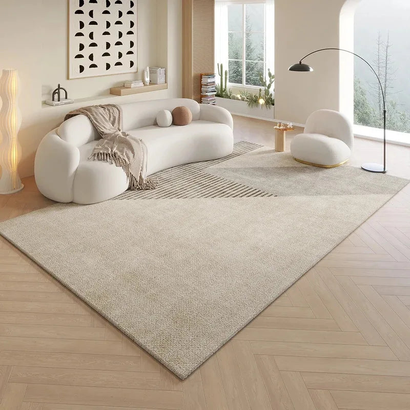 Cream Minimalist Rug Durable Non-Slip Living Room Sofa Mat Bathroom  Floor Covering Home Furnishings