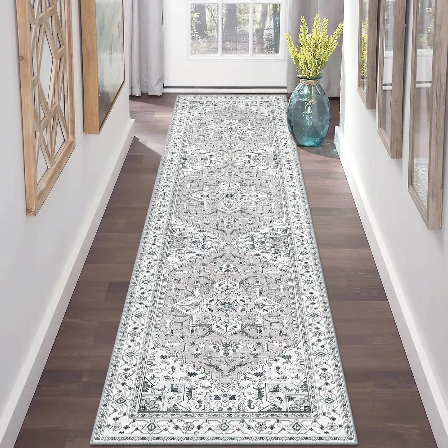 Hallway Runner Rugs Non Slip Machine Washable Carpet for Kitchen Entryway Living Bedroom Laundry Room Home Decoration