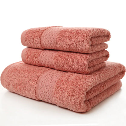 6PCS / 3PCS Cotton Towel Set Luxury Lace Embroidered Bath Towel Face Towel Hand Towel Washcloths Quick Dry Terry Towels 17Colors