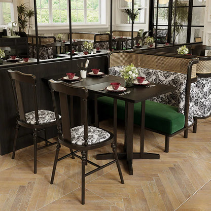 Table and Chair Combination French Retro Booth Sofa Chair Combination Western Restaurant Dining Table and Chair