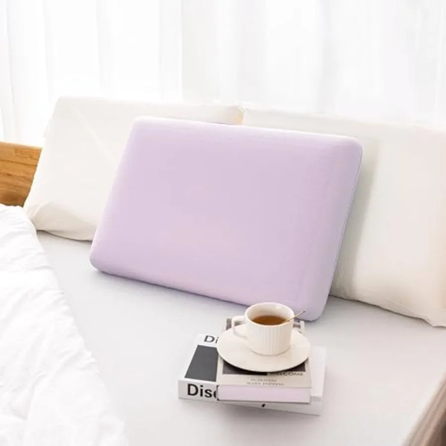 Cooling Gel Memory Foam Pillow - Reversible Cooling Cover, Neck Support for Side, Back and Stomach Sleepers, Removable
