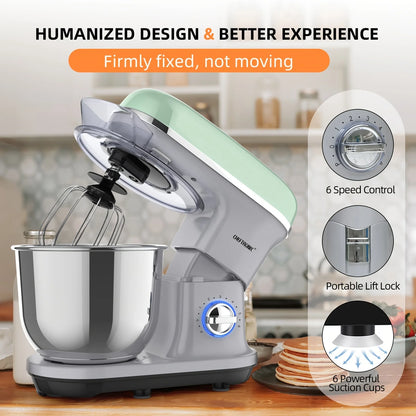 1pc Stand Mixer, 5.5QT Tilt-Head Electric Household food processors - 500W 6+P Speed, home appliance, US Plug