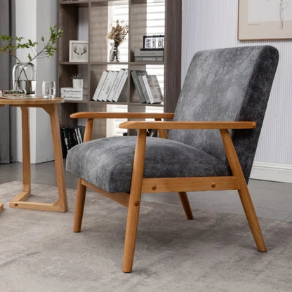25.38-inch wide armchair, living room chair, leisure chair, gray, classic modern style