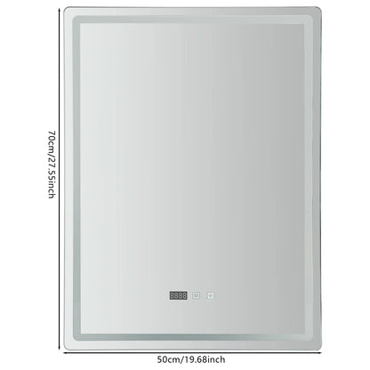 LED Anti-Fog Bathroom Mirror, Wall Mounted Lighted Vanity Mirrors with 3 Colors Dimmable, Touch Switch