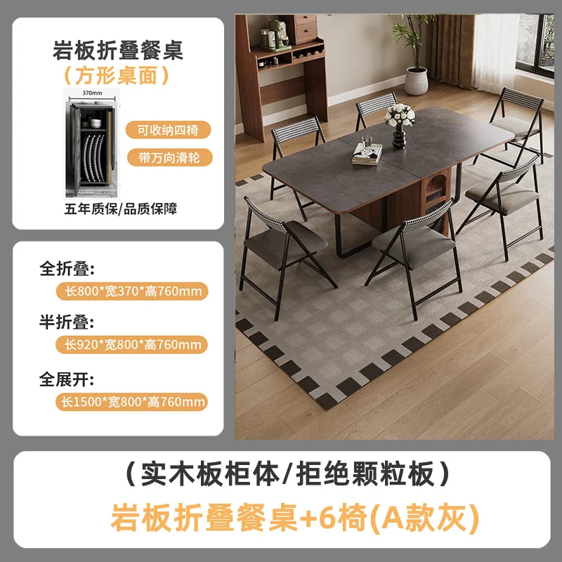 Foldable Wabi Sabi Dining Tables Mid Century Space Saving Design Waterproof Dining Tables Unique Retro Столы Обеденные Furniture