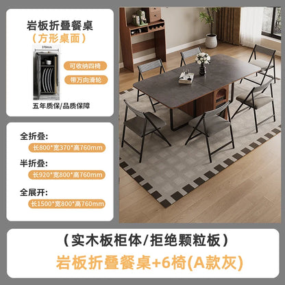 Foldable Wabi Sabi Dining Tables Mid Century Space Saving Design Waterproof Dining Tables Unique Retro Столы Обеденные Furniture
