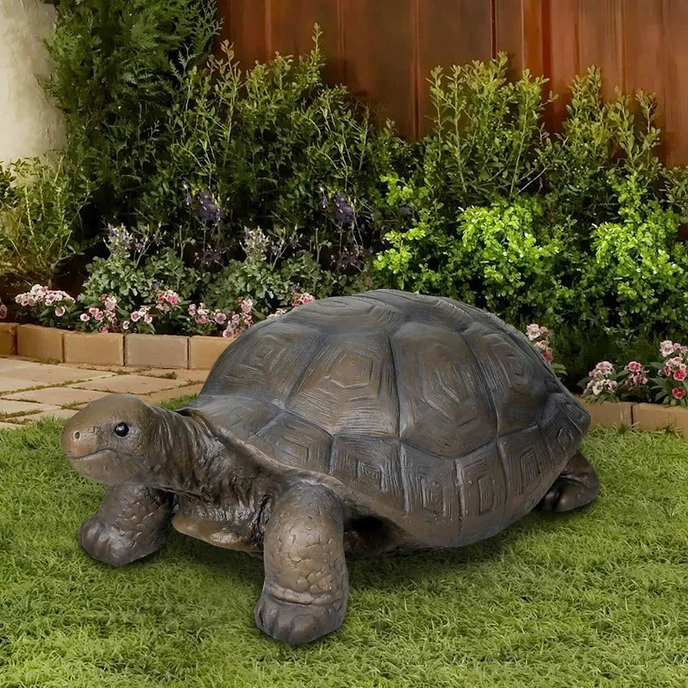 Turtle Statues Garden Outdoor Decor Fiber Reinforced Concrete Lawn Sculptures Charming Tortoise Figurines Whimsical Yard