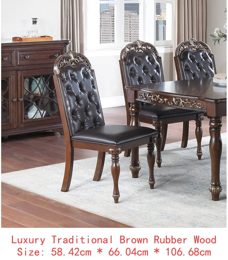 Formal 1pc Dining Table with 2 Leaves, Silver Grey Finish, Antique Design, Rubberwood, Large Family Dining Room Furniture