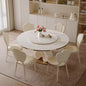Design Luxury White Dining Table 6 Person Modern Nordic Round Dining Table Living Room