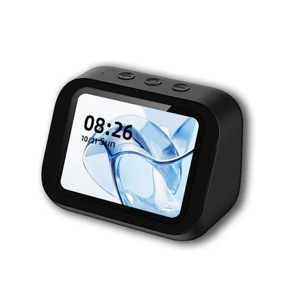 Smart Bluetooth Alarm Clock with Speaker Weather Display Night Light Music Stories Player Photo Frame Bluetooth APP Black