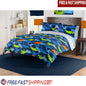 Kids Shark Adventure Full Bed In A Bag Set with Comforter Decorative Pillow 8 Piece Microfiber Bedding