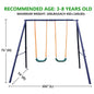 Metal Swing Set for Kids Outdoor, Heavy Duty Frame with Double Swings,  for Backyard Playground.