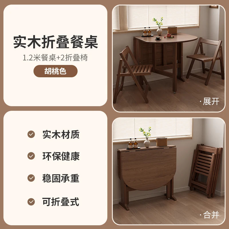 Dark Folding Dining Tables Slim Provincial Chic Modern Dining Tables Retro Mid Century Mesa Comedor Plegables Furniture For Home