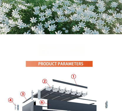 Outdoor Aluminum Pergola Custom Size 3X3m 3X4m 4X4m 6x4m Remote Control Arbours Louvered Roof Pavilion Bioclimatique Pergolas