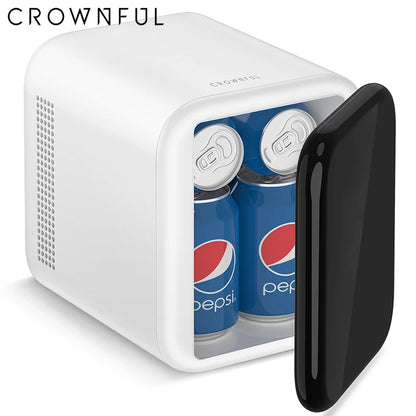 Crownful 4L Mini Fridge Refrigerator Portable Refrigerator Constant Temperature Car Mini Fridge for Home