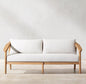 Outdoor furniture sofas tables chairs distressed style Waterproof fabric rattan and solid wood villa and hotel sample customized