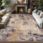 Modern Abstract Washable Area Rugs  Stain Resistant Non Slip Large Blue Soft Indoor Carpet for Home Decor