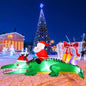Shappy 6ft Large Inflatables Christmas Alligator Blow up Alligator LED Lighted  Decorations