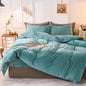 Winter warm milk velvet duvet cover 220x240 bedding set couple luxury double bed quilt cover twin full queen king size