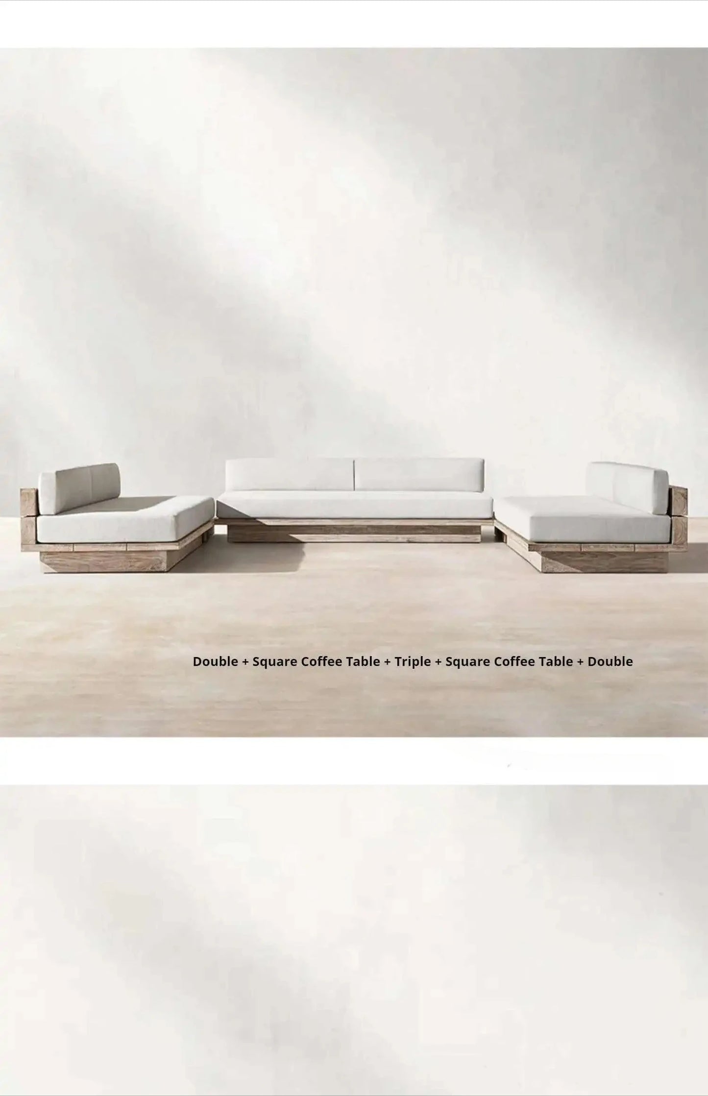 Japanese Style Waterproof and Sunscreen Garden Sofa, Minimalist Designer, Modern Garden Sofa, Artistic Outdoor Furniture, Divano