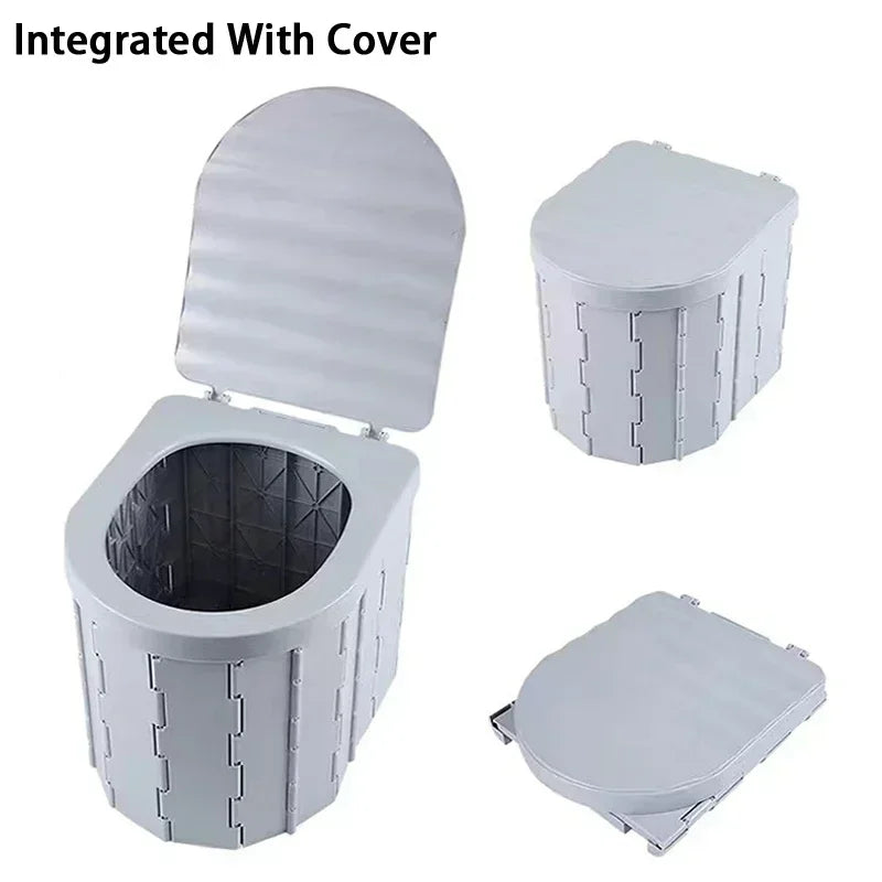 Outdoor Folding Toilet Portable Car Toilet Travel Self-driving Tour Camping Toilet Emergency Toilets for Adults Women Children
