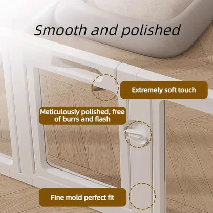 Transparent Pet Fence Indoor Small Dogs Enclosure Free Combination Anti-Escape Puppy Playpen Sturdy Pet Barrier Cage with Door