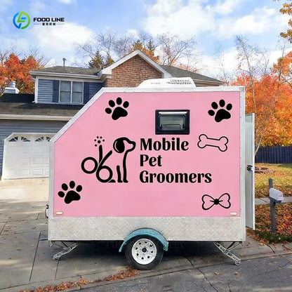 Customized New Mobile Pet Grooming Trailer With Suspension Structure To Improve Stability Ensure Road Safety