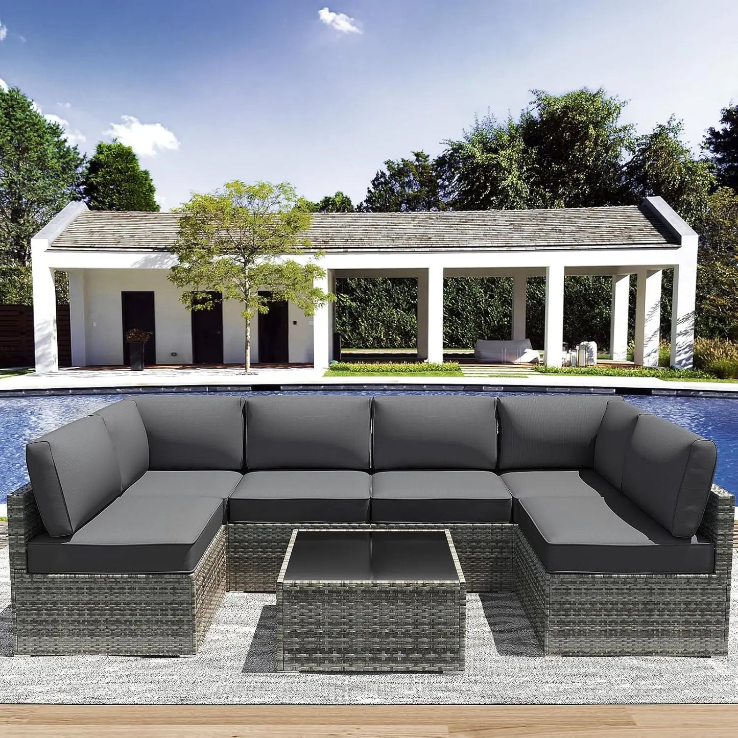 Outdoor Replacement Cushions for Patio Furniture,Water-Resistant Sofa Cushion
