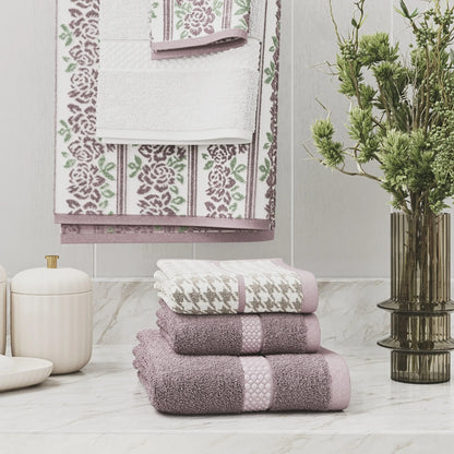 Dobby 6pk Towel Set, Contains 2 Bath, 2 Hand, 2 Wash - Rose Pink by Drew Barrymore