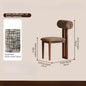 Nordic Solid Wood Dining Chairs, French Retro Style Dining Chairs, Comfortable Fabric Creative Hippo Dining Chairs
