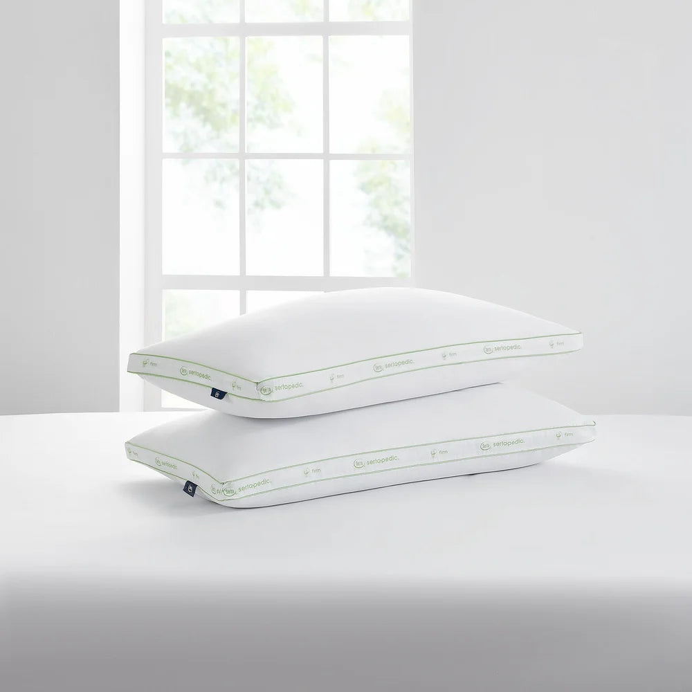 King Bed Pillows 2 Pack Antimicrobial Hypoallergenic Firm Support 1.5 Inch Gusset Allergy Smart Machine Washableantimicrobial