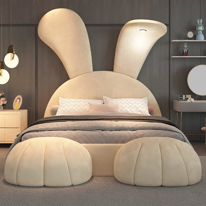 Backrest Modern Bedroom Bed Luxury Wood Italian Big Hotel Double Beds Children Floor Storage