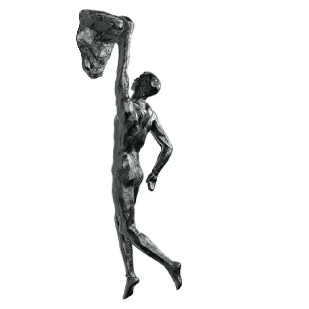 Athlete Rock Climbing Man Resin Background Wall Hanging Decoration Sculpture Statue Figures Creative Rock Climber Statue Pendant