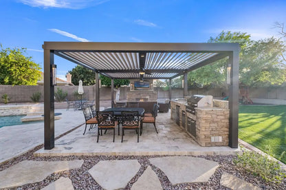 Outdoor Aluminum Pergola Custom Size 3X3m 3X4m 4X4m 6x4m Remote Control Arbours Louvered Roof Pavilion Bioclimatique Pergolas