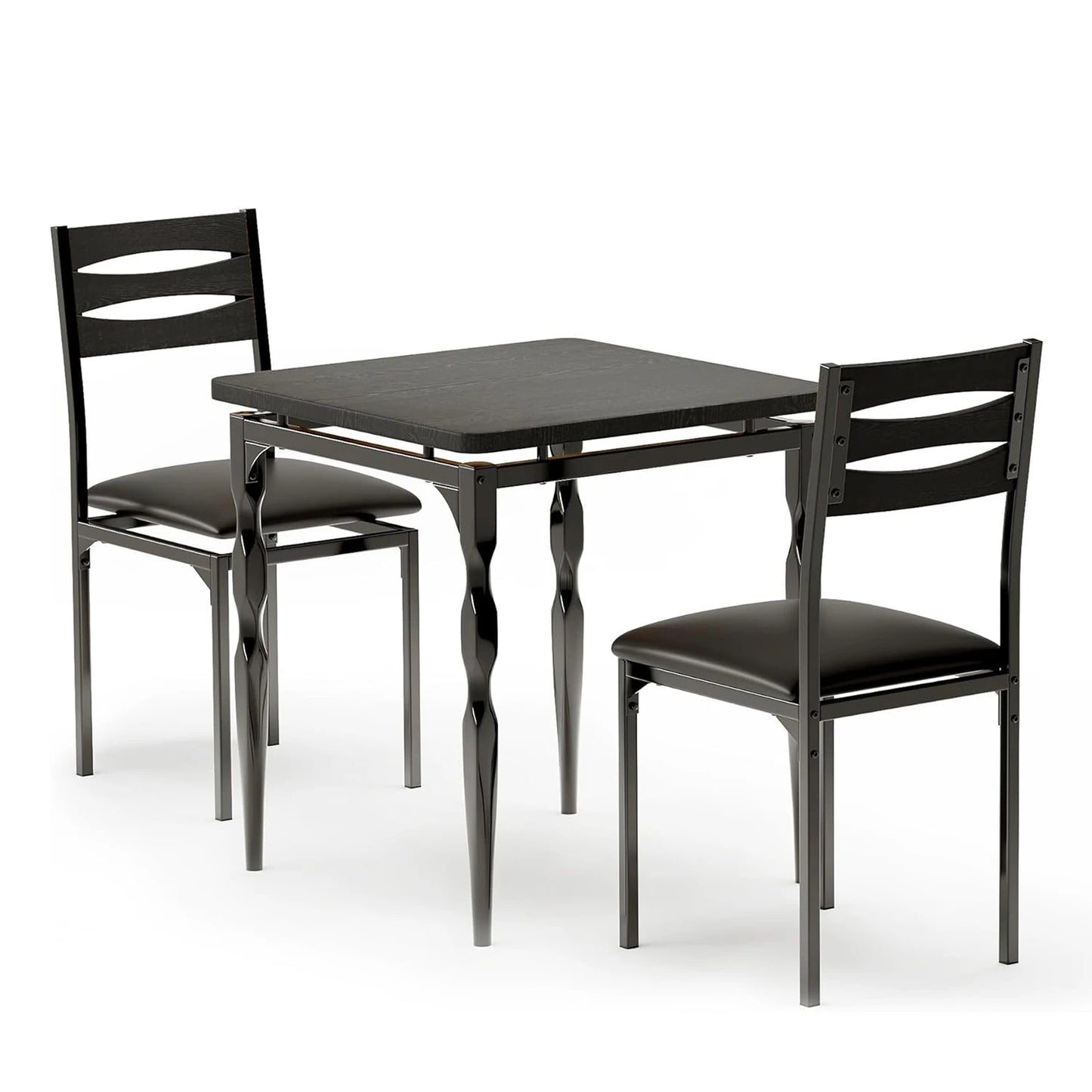 Dining Table Set for 2, Dining Table and Chairs Set of 2, 3 Piece Dining Table Set for Small Spaces, Kitchen, Apartment