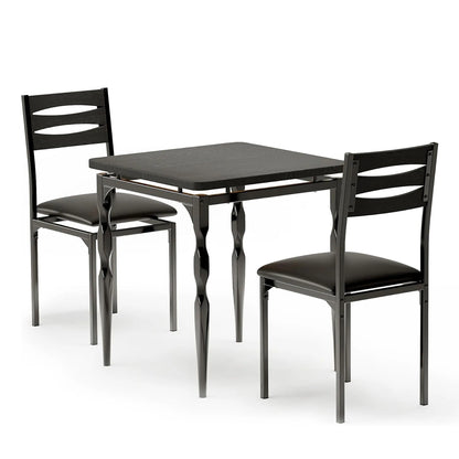 Dining Table Set for 2, Dining Table and Chairs Set of 2, 3 Piece Dining Table Set for Small Spaces, Kitchen, Apartment