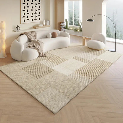 Cream Minimalist Rug Durable Non-Slip Living Room Sofa Mat Bathroom  Floor Covering Home Furnishings