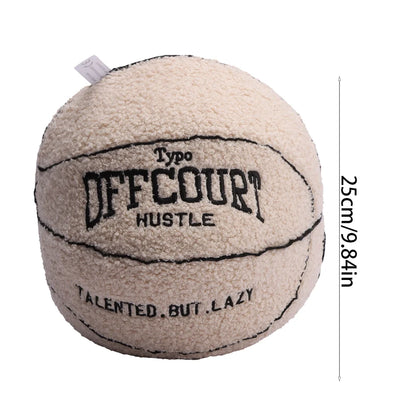 25CM Offcourt Basketball Plush Pillow Soft and Trendy Basketball Plush Toy Children Birthday Boyfriend Gifts Home Decoration