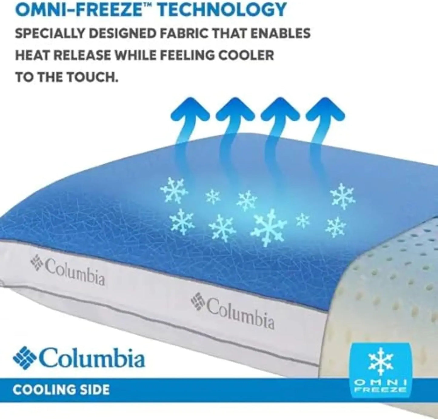 Cooling Gel Memory Foam Pillow - Breathable, Supportive with Removable Washable Cover for Queen Size