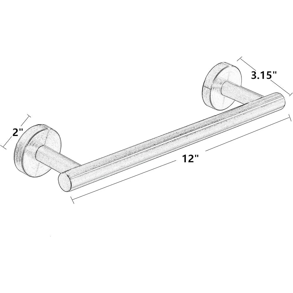 12 Inch Brush Stainless Steel wall mounted Towel Bar