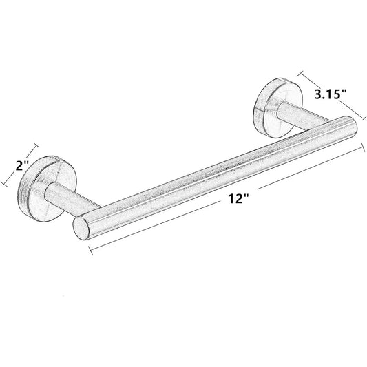 12 Inch Brush Stainless Steel wall mounted Towel Bar