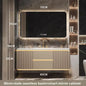 Luxury Bathroom Vanity Cabinets Set Modern Slate Single Double Basin Nordic Oak Storage Bathroom Drawer Slab Sink Mirror Cabinet