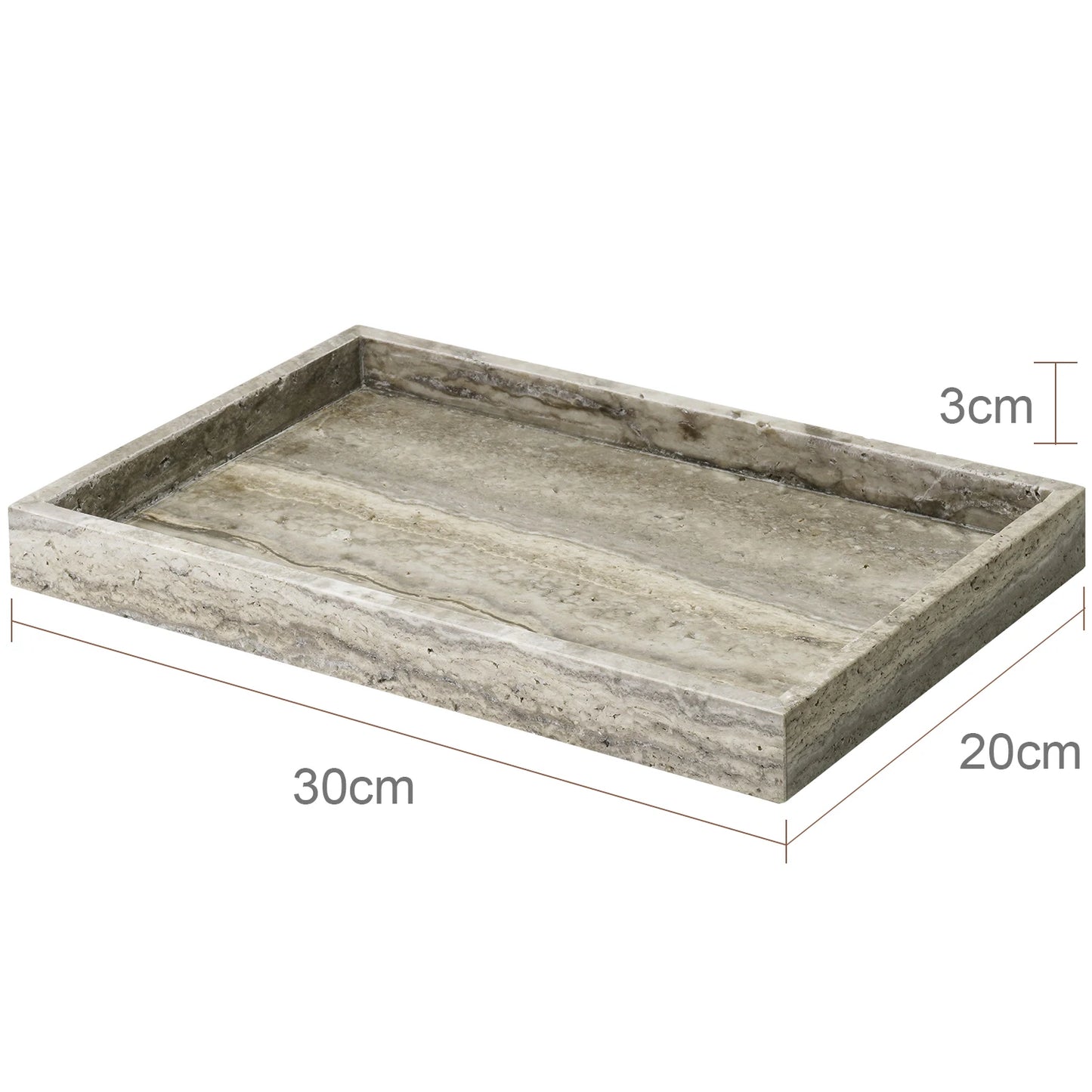 Grigio Travertino Bathroom Accessories Sets Vintage Marble Soap Holder Soap Dispenser Vanity Tray Bathroom Set